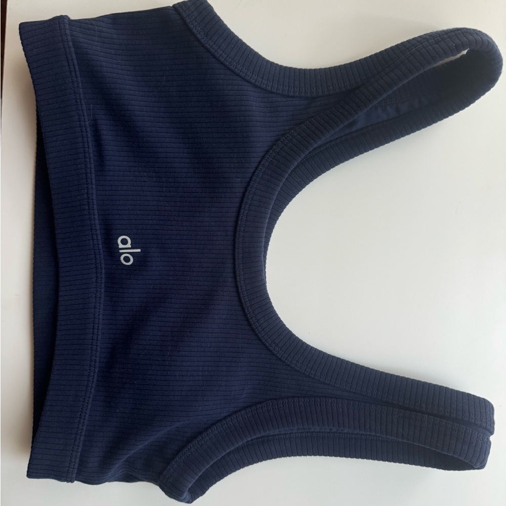 ALO Yoga Deep Blue Activewear Top